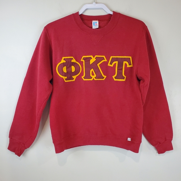 Vintage 80s Russell Phi Kappa Tau Greek Fraternity Crewneck Sweatshirt S College - Picture 10 of 13